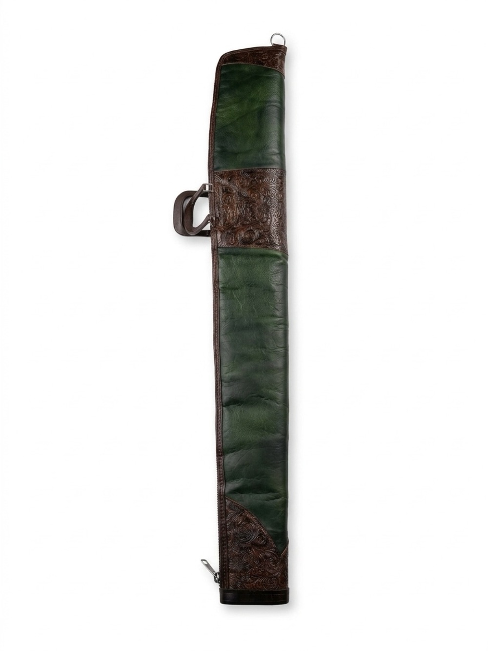 J.M. Bucheimer Co. Western Rifle Case Tooled Faux Leather Green Brown 52